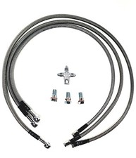 TRX 450R Stainless Steel Braided Brake Lines  +2 Front  Alba Racing   TRX450 F 2