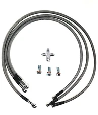 TRX 450R Stainless Steel Braided Brake Lines  +2 Front  Alba Racing   TRX450 F 2