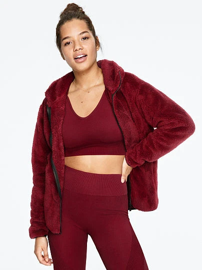 Maroon teddy jacket cheap