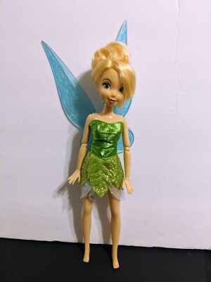 Tinkerbell Fairy Doll Blue Wings Glitter Dress Disney Store | eBay