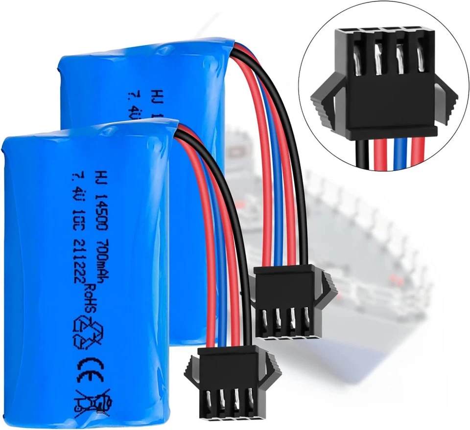 1Pc 7.4V 15C 700mAh Li-ion Rechargeable Battery for RC Car Drift Monster Truck - Image 2 of 4