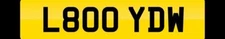 PRIVATE NUMBER PLATE LLOYD W CHERISHED REGISTRATION L800 YDW LOYD LLOYD'S REG