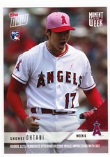 Shohei Ohtani Angels Rookie Pitching Record w Bat 5.7.2018 Topps NOW RC MOW-6