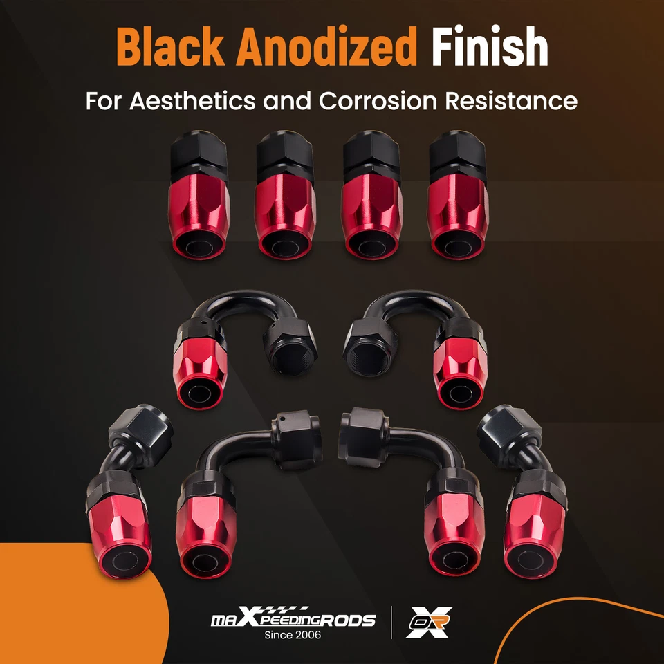 AN8 8AN Aceite Combustible Línea Manguera Extremo Adaptador Kit 16FT - Imagen 4 de 4