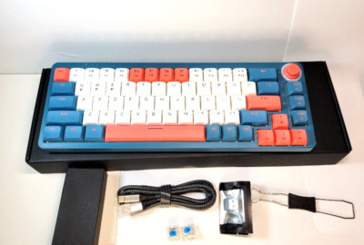 GK GamaKay LK67 Mechanical Keyboard Wired 2.4GHz Wireless Gateron Blue Switch