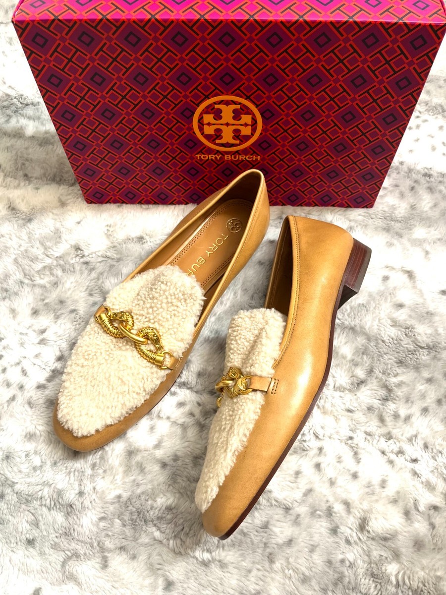 Tory Burch Jessa Shearling Loafers MSRP$388 CHIC STYLISH Great
