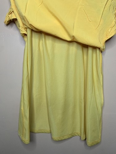 Jodifl Women's Size Medium Blouse Wide Stap Yellow Scoop Neck Lined Sleeveless - Picture 9 of 14