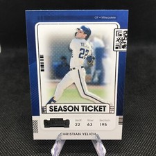 2021 Panini Contenders Baseball - Christian Yelich #9 Base