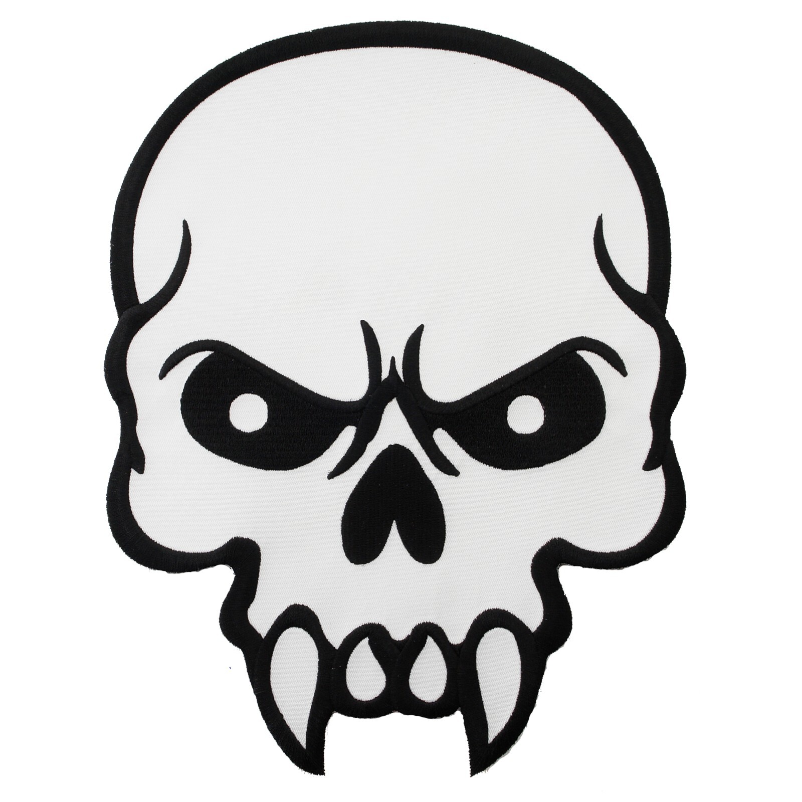 CHALECO MOTOCICLISTA ESQUELETO GRANDE PARCHE BORDADO HIERRO CALAVERA MEDIA