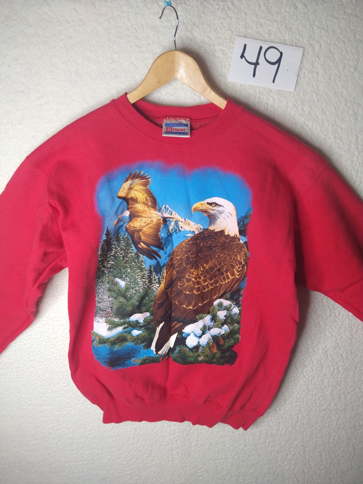 Vintage SCOT SHIRTS Eagle Pattern Sweatshirt, Men's XL cotton black type Vintage Second Hand