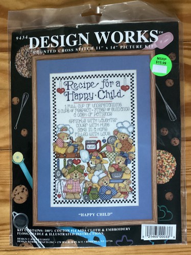 Design Works 👶🏼 RECIPE FOR A HAPPY CHILD 👶🏼 Cross Stitch Kit #9434 - Picture 5 of 9