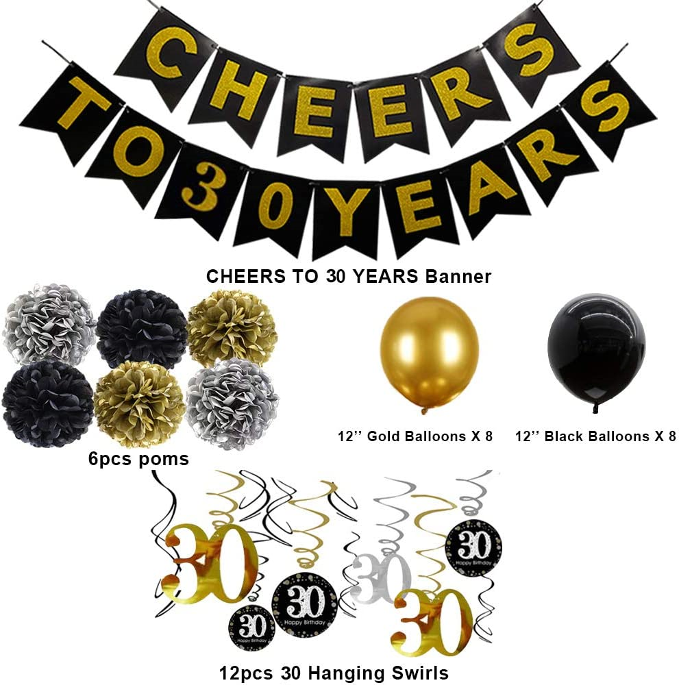 Dirty 30 Birthday Decorations For Him 30th Birthday Decorations For Men