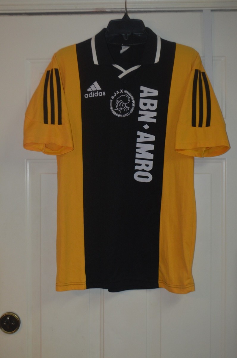 VTG ADIDAS AMSTERDAM AJAX FC FOOTBALL CLUB JERSEY SHIRT YELLOW