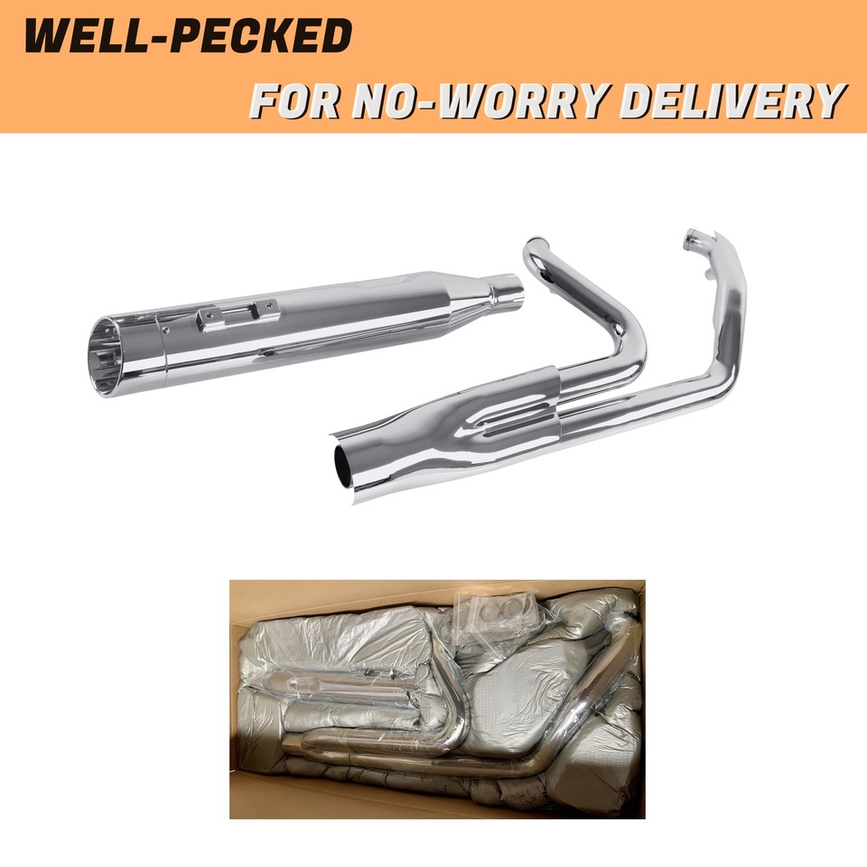 Harley-Davidson Touring DNA 4" In Megaphone Exhaust Mufflers Slip-On For Harley Ultra Classic FLHT 95-16 Harley-Davidson Touring 2013 - Foto 9