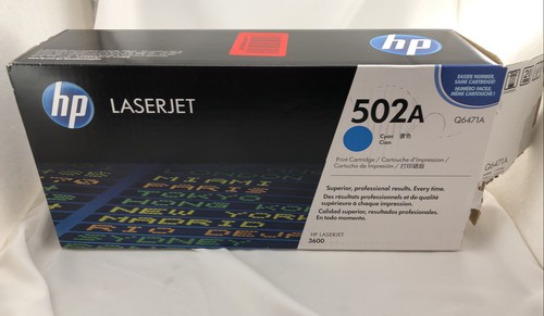 HP Laesrjet 3600 Cyan Printer Cartridge 502A Set of 2 Q6471A Expired 2018 - Picture 9 of 12