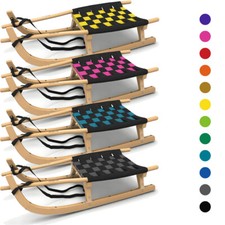 Kathrein Rodel Tourenrodel Zweisitzer schwarz Schlitten Gurtsitz Holzschlitten