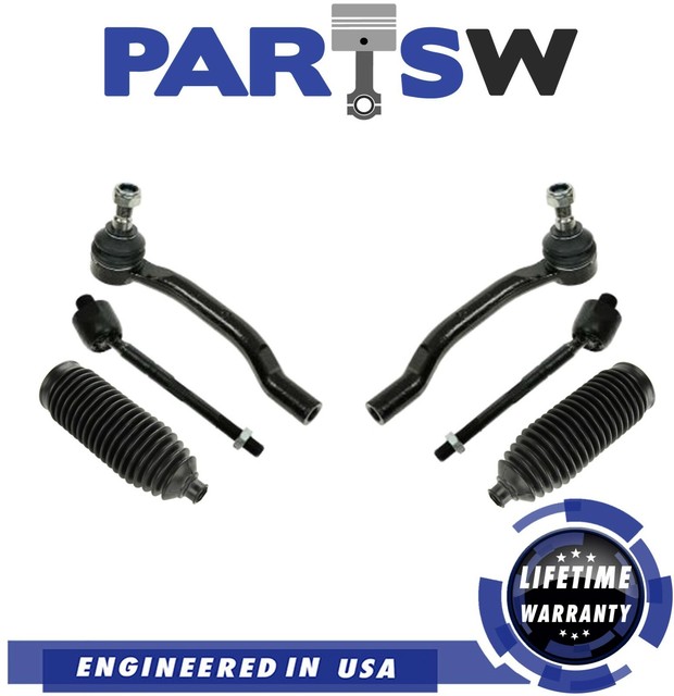 6 pc Inner Outer Tie Rod Boots for Honda Pilot 0308 Acura MDX 0106