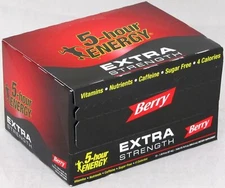 5 Hour Energy Extra Strength Berry 1.93 oz Shots Five Sugar Free 12 Count Box
