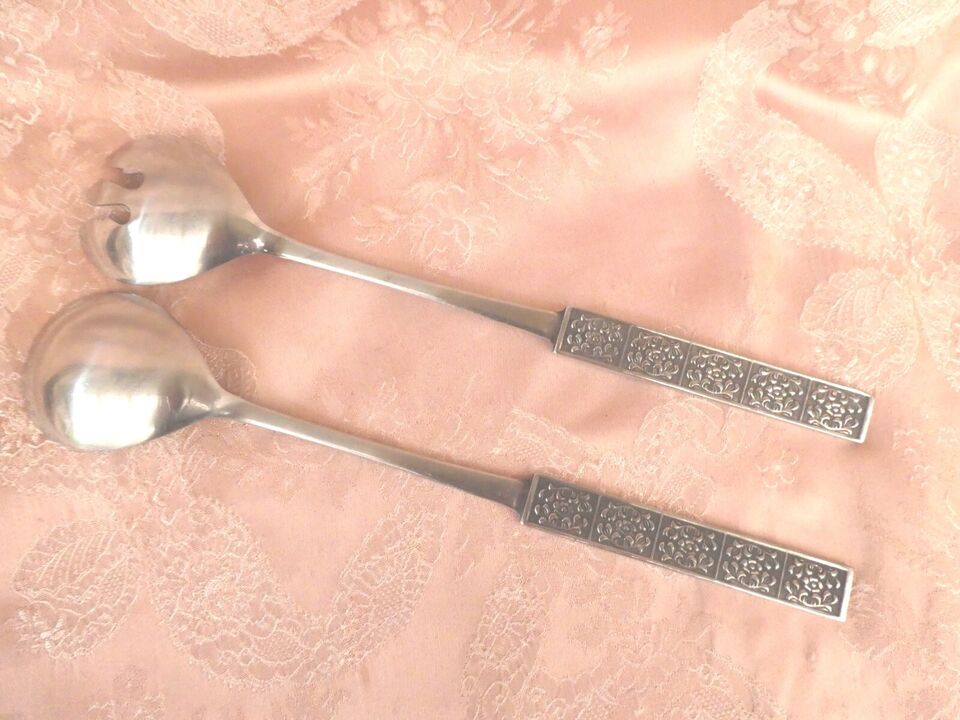 WILTSHIRE BURGUNDY 1 Pair SALAD SERVERS 33 cm S/Steel RETRO VINTAGE eBay