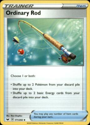 2x (SWSH01-171) Ordinary Rod (U) Pokemon Sword & Shield Card # 171