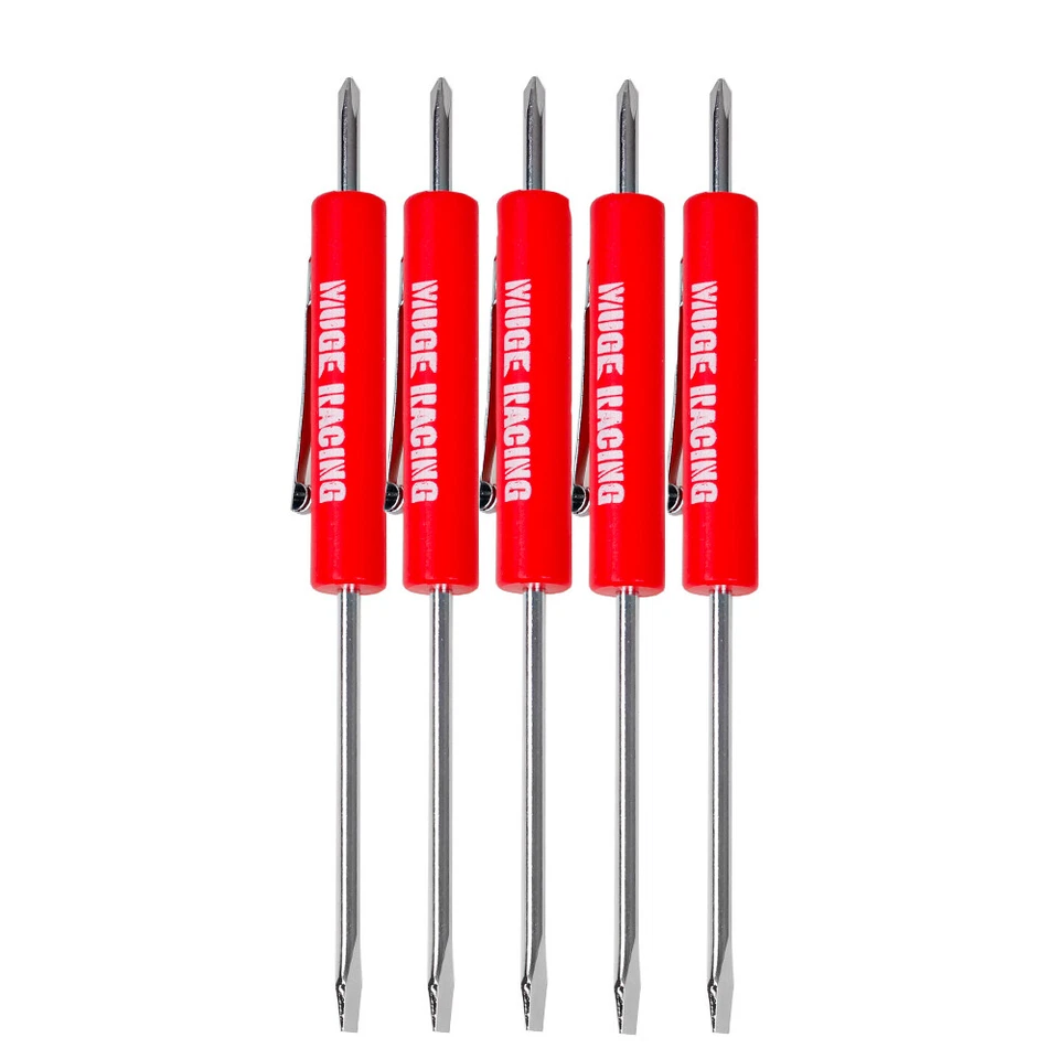 5PCS Mini Screwdriver Flat Tip with Phillips Top and Pocket Clip  - Image 3 of 4