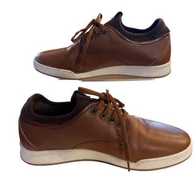 BATA Mens Francis Sneaker Casual Shoes Lace-Up Camel Brown Size 6.5