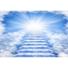5x3ft Heaven Backdrop Stairs to Heaven Paradise God Bless Backdrop Banner Hea...