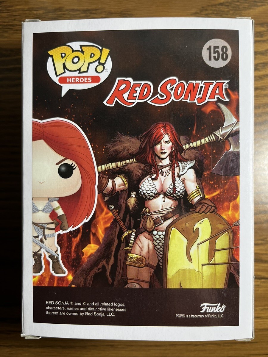 FUNKO POP! HEROES 158 RED SONJA W/ FRECKLES & BLOOD SPLATTERED BOX