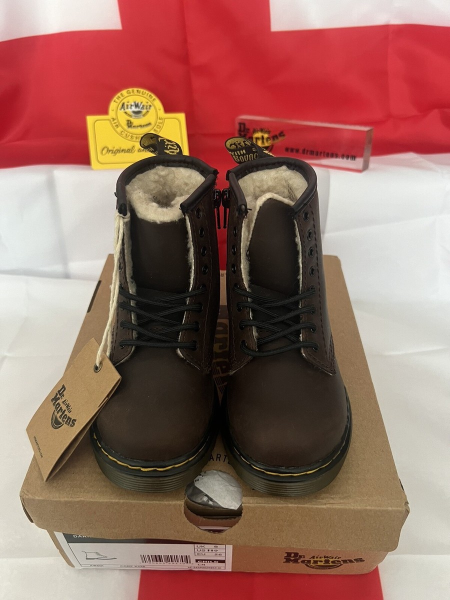 faux fur dr martens toddler size