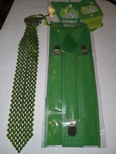 ST PATRICK DAY SUSPENDER AND TIE SET