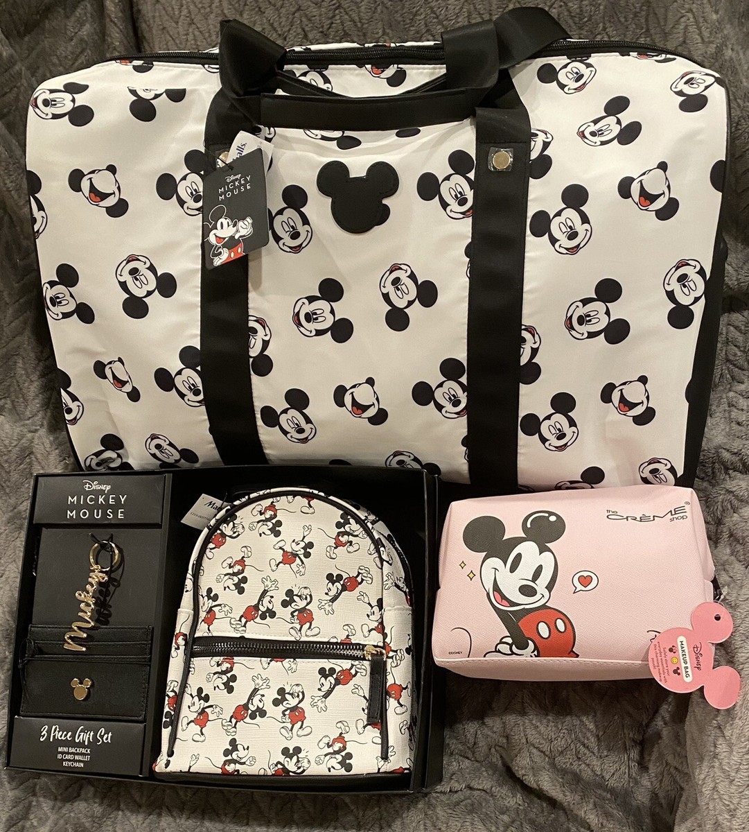 3pc Disney Mickey & Minnie Backpack, Wallet & Wristlet Disney Mickey Mouse & Minnie Mouse 3 Piece Set Wristlet  main image 2