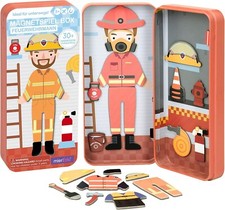 mierEdu Reise Magnetspiel Puzzle Box Feuerwehrmann