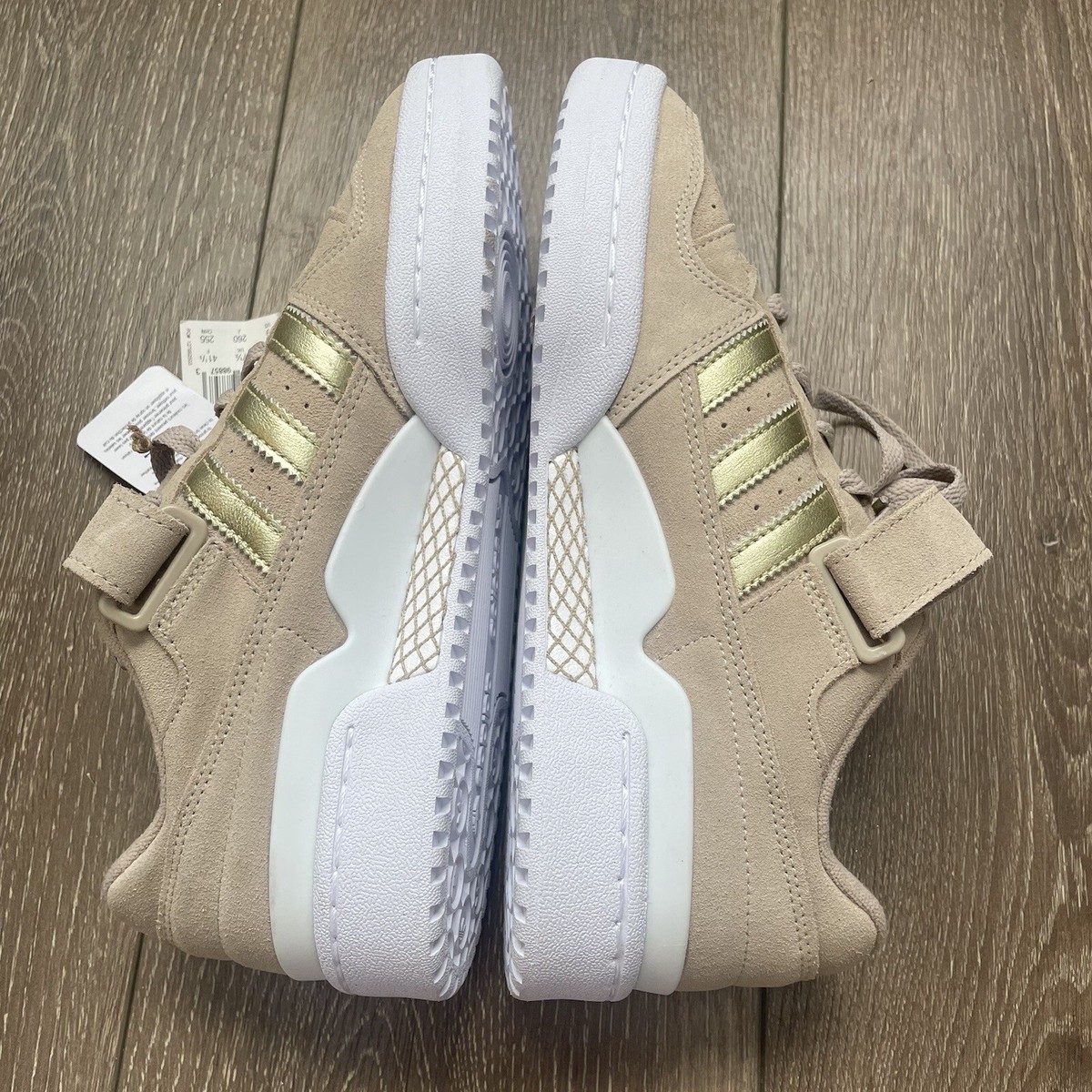 精悍!! Adidas Women's☆ FORUM LOW BEIGE, WHITE & MATTE GOLD Size 9 - adidas Forum Low Beige Tone Matte Gold W for sale