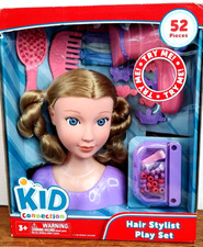 Kid Connection 52 pc Hair Stylist Play Set Battery Operated Dryer NIB