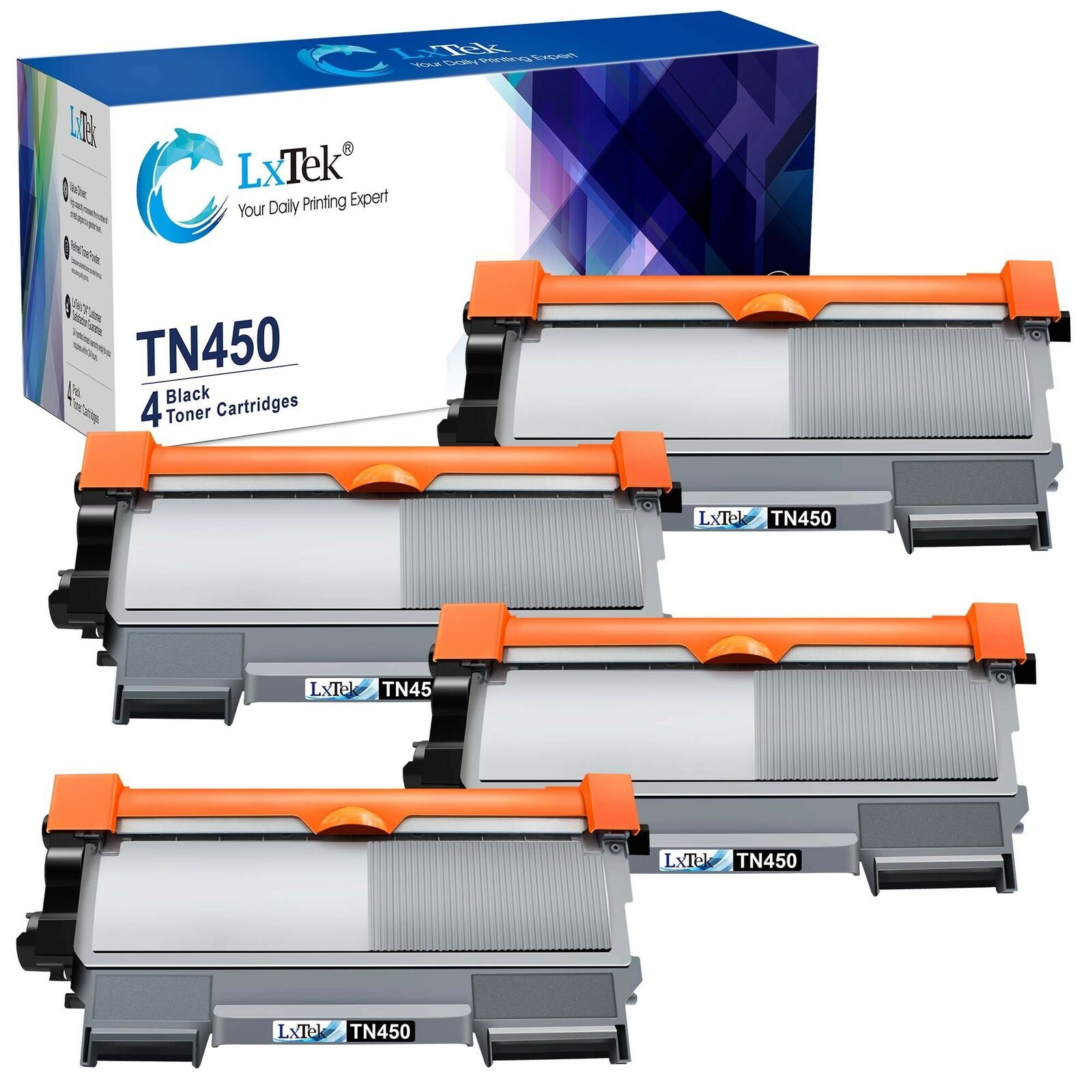 LxTek Compatible Toner Cartridge Replacement for Brother TN-450 TN450 TN420 t...