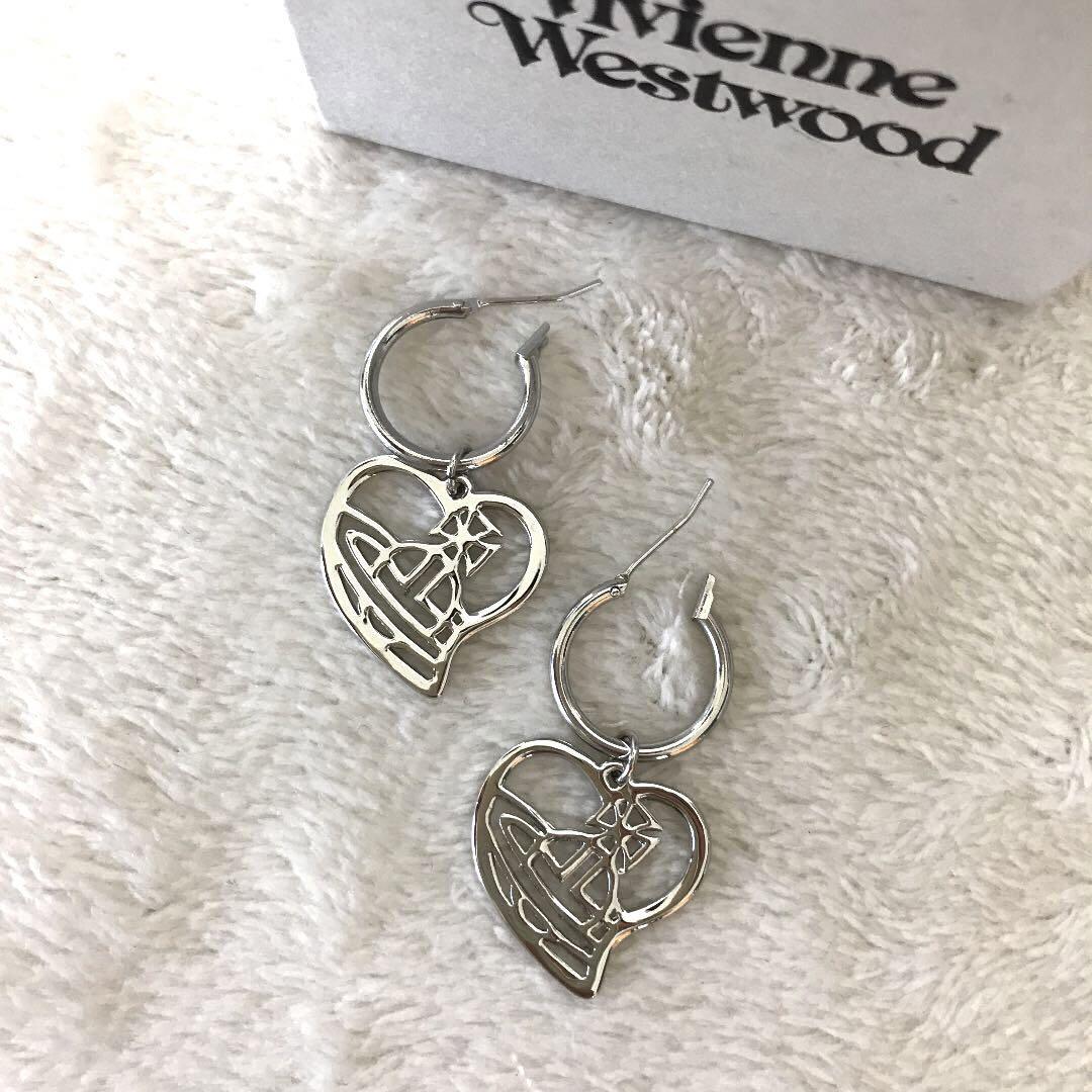 Vivienne Westwood 925 片耳ピアス　LOVE Vivienne Westwood Earrings Heart Logo Silver NO BOX [EJ788 | eBay