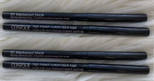4x Clinique High Impact Custom Black Kajal 01 Blackened Black Travel Sz NWOB