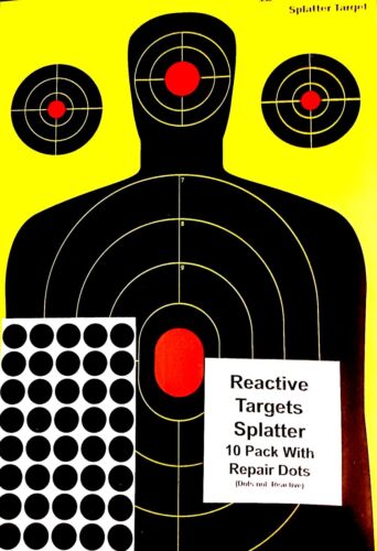 Reactive Splatter Targets 10 Pack with Free Repair Dots Veteran Owned Business