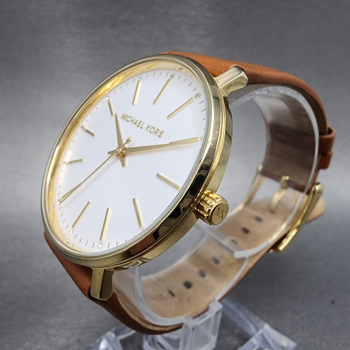 [新品未使用]MICHAEL KORS ゴールド ホワイト MICHAEL KORS - マイケルコース トートバッグ レザー 革 カデナ