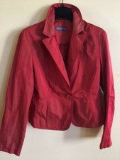 Krizia Poi Women's Short Red Lightweight Jacket Made In Italy Size 42