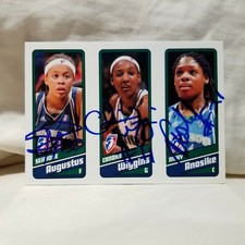 Autographed Seimone Augustus Wiggins Anosike 2009 WNBA Rittenhouse Lynx Card #d