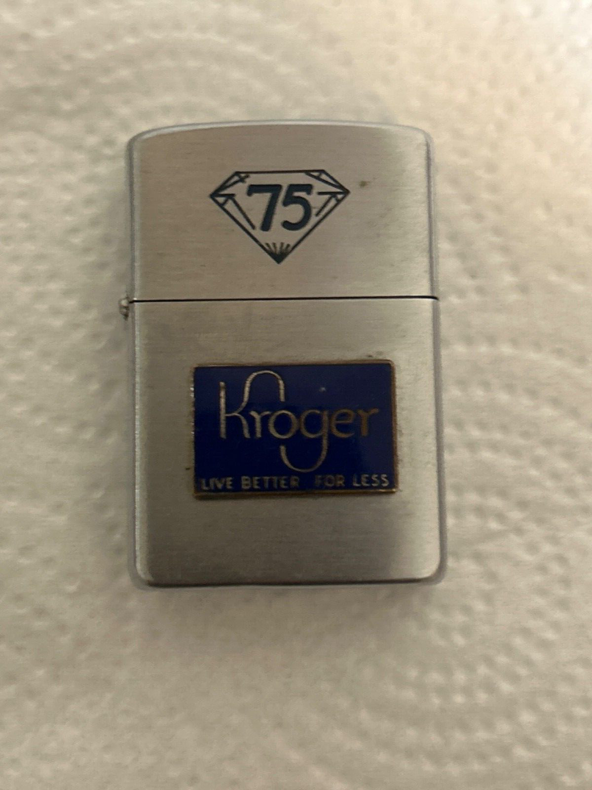 Vintage Zippo Kroger 75 Anniversary