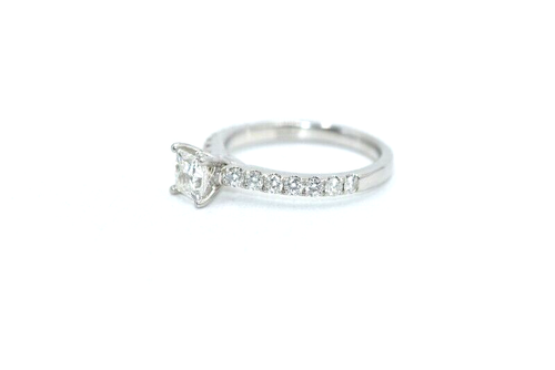 14K WG 1.19cwt LEO Princess Diamond Bridal Engagement Ring Sz6.75 Certification - Picture 4 of 11