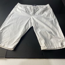 Bandolino Womens White 5 Pocket Stretch Cotton Brady Capri Crop Pants Size 10