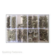 Assorted A2 Stainless Steel M5 Socket Button Allen Key Screws + Nuts & Washers