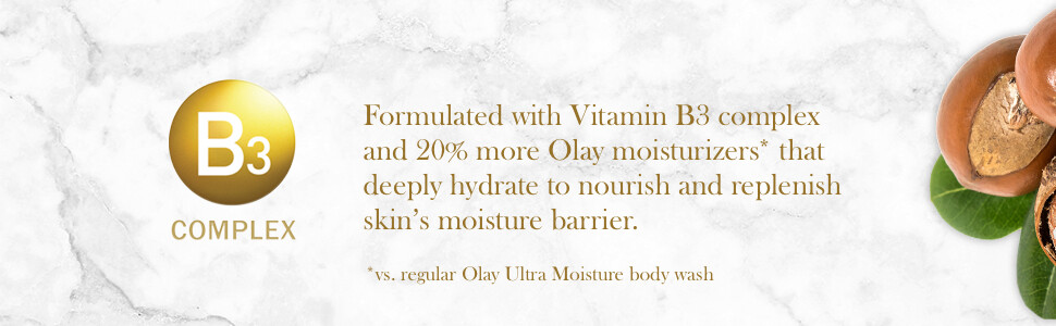 Olay Ultra Moisture Plus Body Wash 23.6 oz, 3-Pack - Enriched with Shea Butter