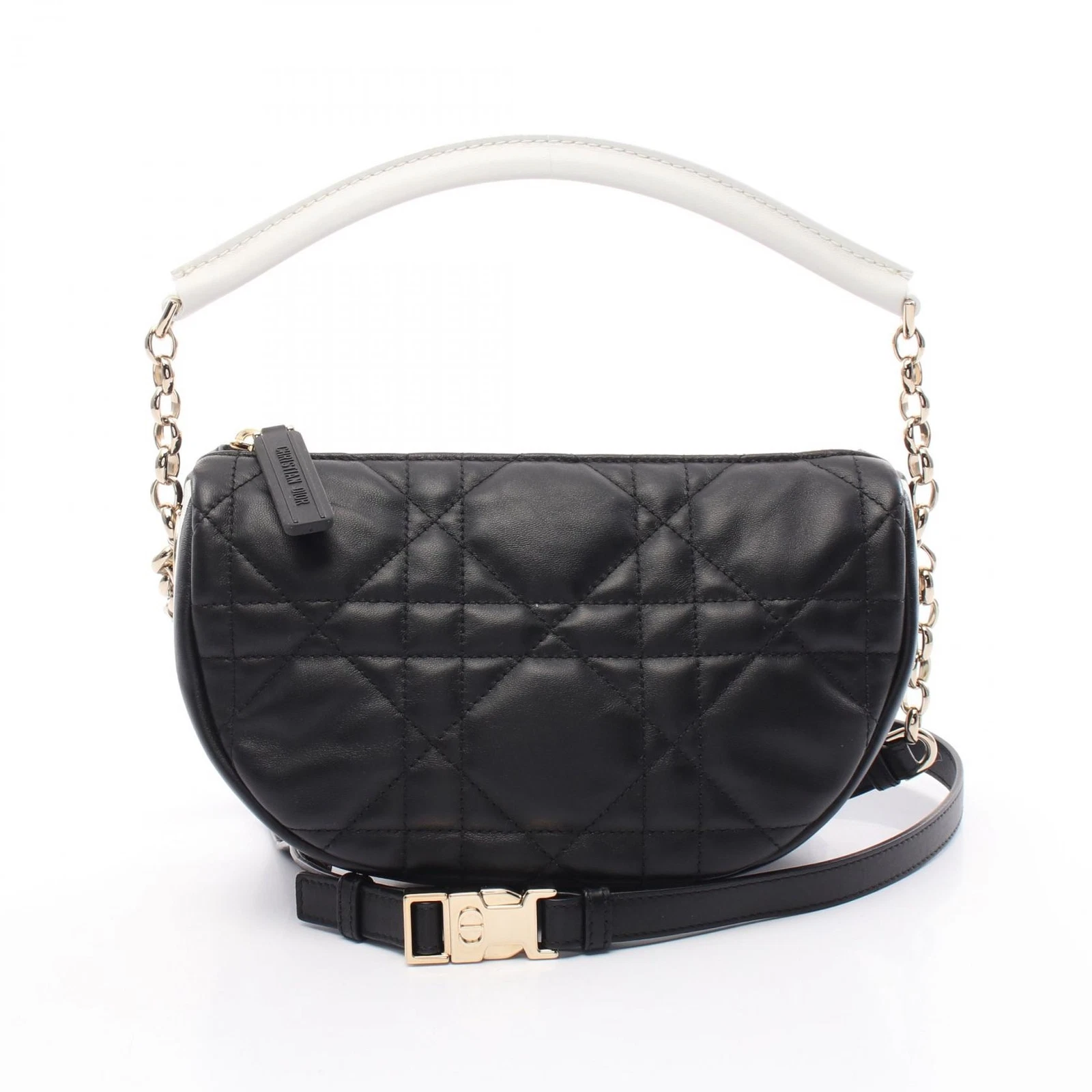 Christian Dior VIBE petit sac à bandoulière chaîne Hobo cannage M7200ONOA cuir BK