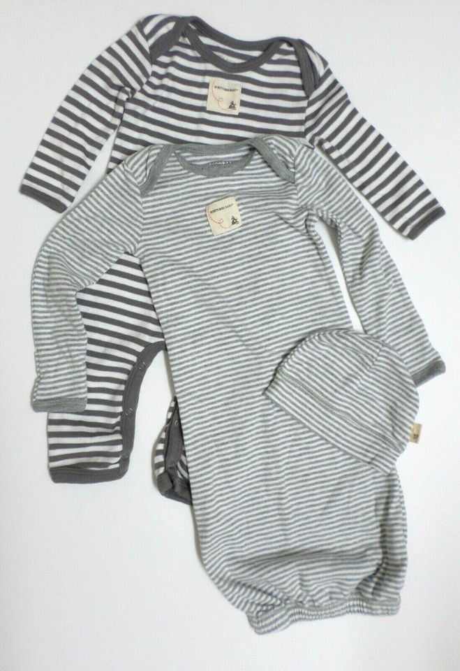 Burt's Bees Organic Cotton (1)Coverall 03 months (1) Sleep Sack & Hat