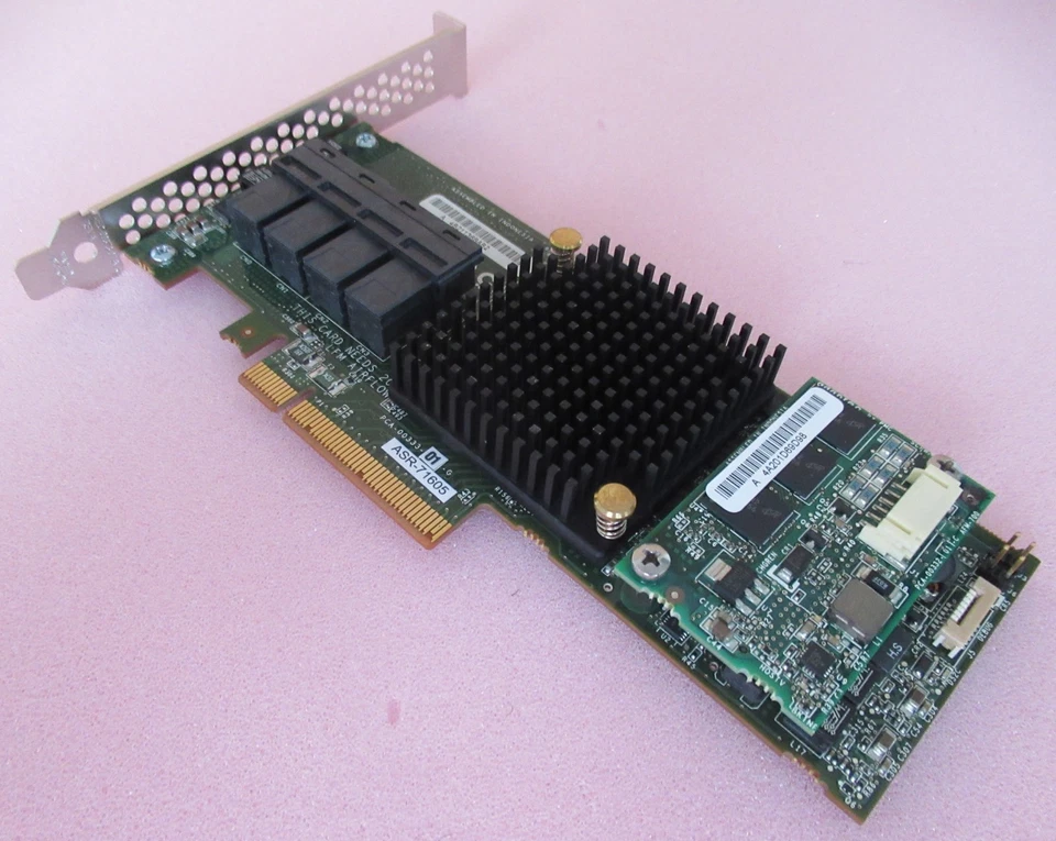 Adaptec ASR-71605 1GB Cache 16-Port 6Gbps Raid Controller + Battery - Image 3 of 4