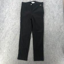 Calvin Klein Pants Womens 4 Black Slim Straight High Rise Essentials Career Work
